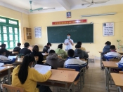 Trường Cao Đẳng Kinh Tế Kỹ Thuật Tỉnh Điện Biên đến tư vấn thông tin tuyển sinh năm 2022 cho học sinh lớp 9 trường THCS xã Nà Tấu.